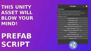 This UNITY  ASSET will change your WORKFLOW! | UI tools of Prefab Script