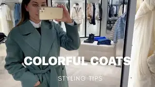HOW TO STYLE COLORFUL COATS FOR WINTER| Massimo Dutti, Zara, Mango |