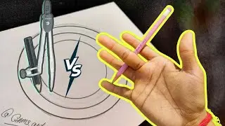 Compass vs  Hand😱 | A Circle Draw