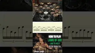Learn LAMB OF GOD - LAID TO REST / Outro Drum Fill #drumlessons #lambofgod #laidtorest
