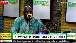 Newspaper Frontpages For Today, Monday, 02/03/2020