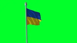 Ukraine national Flag Animation Green Screen No Copyright Stock footage 2k_Shutterstock BD