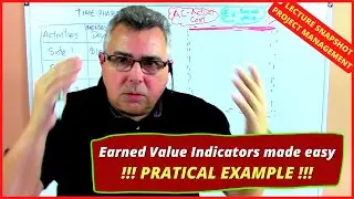 Earned Value indicadors made easy! Earned value analysis project management. What's EV, PV and AC?