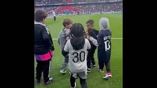 SAINT WEST AND FRIENDS ARE TAKEN TO WATCH A FOOTBALL MATCH//MEETING NEYMAR