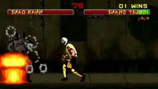 Mortal Kombat 2 Arcade mame (Fatality on Shao Kahn and Kintaro)