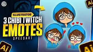 3 Cute Chibi Twitch Emotes | Speedart | Adobe Illustrator CC | BOSS GFX
