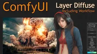 ComfyUI Layer Diffuse transparent image workflow  