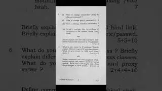 BCA 6th Semester System Administration using Linux 2022 Complete question paper | Linux paper |