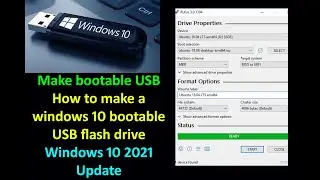 Make bootable USB | How to make a windows 10 bootable USB flash drive | Windows 10 2021 Update