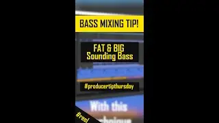 How to get a FAT and BIG sounding Bass? CHECK OUT THIS (SIMPLE) BASS MIXING TIP!🎛 #shorts