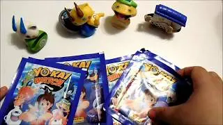 Apertura 5 pacchetti di figurine di Yo-kai Watch