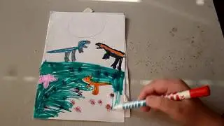 блю и индораптор   Аня