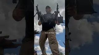 Dual Wielding 2 belt fed M60s at Harley Davidson!          Columbia War Machine