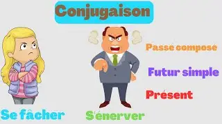 conjugaison : le verbe s'énerver et se fâcher au présent au futur simple et au passé composé.