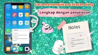 Cara membuat catatan di layar hp | Cara menampilkan catatan di layar hp