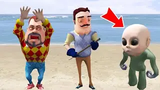 UZAYLI BEBO HELLO NEİGHBOR'IN PEŞİNDE 😱 Baby in Yellow & Dark Riddle & Roblox
