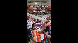 The USA ultras vs the NETHERLANDS at the 2022 World Cup 