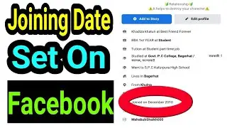How to set joining date on Facebook 2024|Facebook Join date| kivabe join date set korbo facebook a