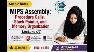 MIPS Assembly: Procedure Calls, Stack Pointer, and Memory Organization | COA Lecture 7