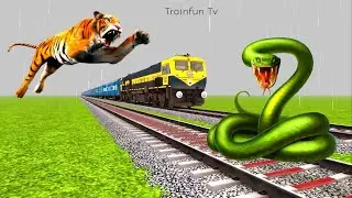 June 21, 2022 Anaconda & Tiger crying train | Stops the train | Beamng drive | Train Simulator