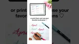Check out my collection of FREE hand lettering worksheets for iPad and print! ♡