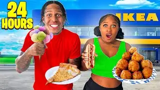 Eating Only IKEA FOOD For 24 HOURS!!