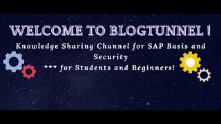 Welcome to my SAP Basis & Security Youtube Channel!
