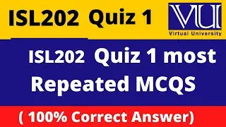 ISL202 Quiz 1solution fall 2022 