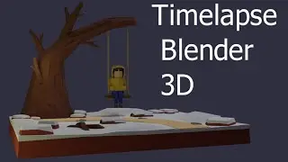 Timelapse - Low Poly scene - (Blender 3D)