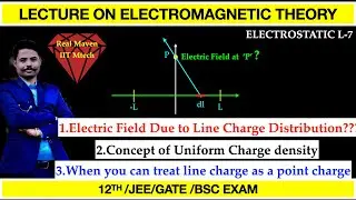 Electric Field Due to Finite length Line charge distribution - Electrostatic Practice Problem