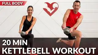 20 Min Full Body Kettlebell Workout for Weight Loss for Women & Men - HIIT No Repeat