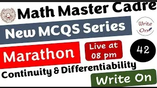 Math Master Cadre|Continuity&Differentiation| Most Important MCQs |Ch-5|New Classes|Deeply Explained