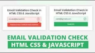 Email Validation Check in HTML CSS & JavaScript