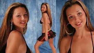 Christina Model - Red & Black Mini Skirt and Bra