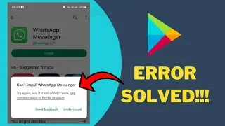 try again and if it still doesn't work see common ways to fix the problem