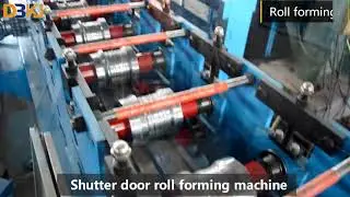 Steel Shutter Door Roll Forming Machine With Chain Transmission