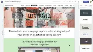 Tutorial: Creating and editing a Google Sites Classroom Website