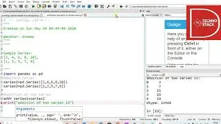 write a pandas program to perform arithmetic operations over series in python..