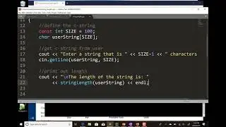 107 - Example code, c-strings in c++