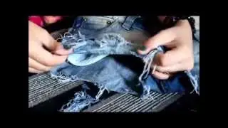 Como customizar short jeans Destroyd/Detonado (Maneira fácil e prática.)