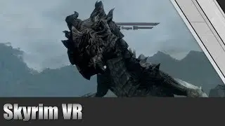 Skyrim VR Dragon Fighting - VR Gameplay PSVR