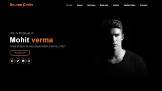 Personal Website in Html And CSS | Pure CSS Web Design Template | Personal Website in HTML & CSS