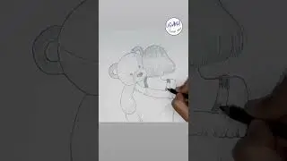 How to Draw Teddy With Girl | Drawing Tutorial 
