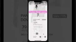 One UI of the Product Details screen (Flutter E-Commerce App) 