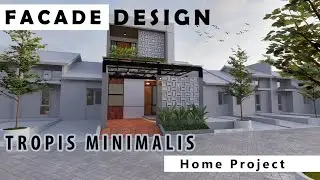 Desain Rumah 2 Lantai Minimalis Tropis 6x15, Sidoarjo |Enscape 3.3|Archicad 23