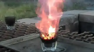 fire with the help of chemicals