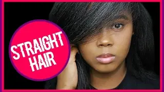 Straighten Natural Hair WITHOUT Heat Damage! ♡