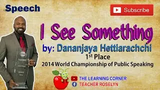 I See Something - Speech by Dananjaya Hettiarachchi (With Subtitles)
