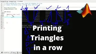Printing triangles in a row program in C++ | C++ pattern programs/Algorithms