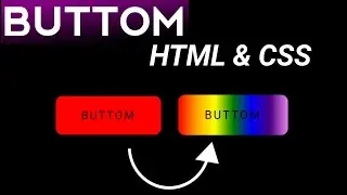css buttom hover rainbow effect in html & css
